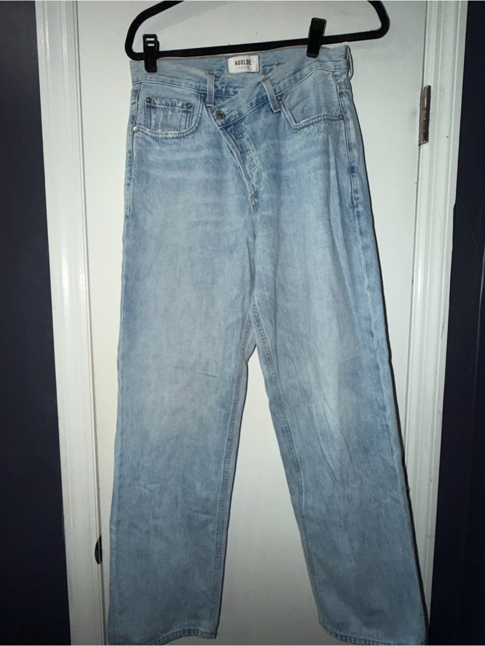 Agolde Light Wash, Button Fly Straight-Leg Jeans